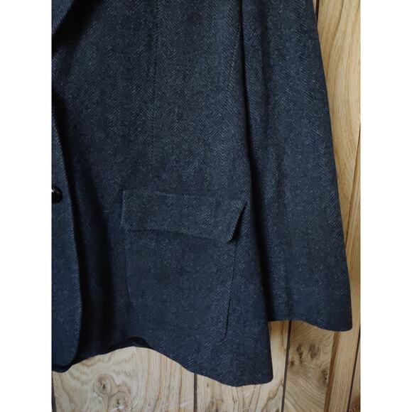 Lauren Ralph Lauren Charcoal Wool Cashmere Blend 2 Button Blazer Jacket Size 16 - Picture 3 of 7